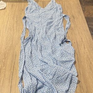 Doen Light Blue Floral Maxi Dress